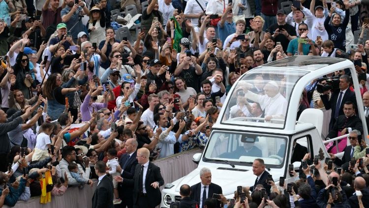 Pope Leo during the General Audience