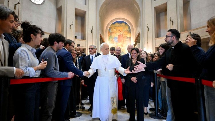 Image from Pope Leo XIV's pastoral visit to the Sapienza University of Rome
