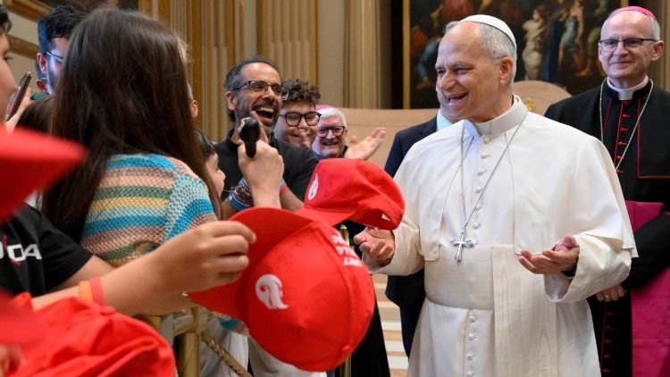 Le Pape et les confirmands.