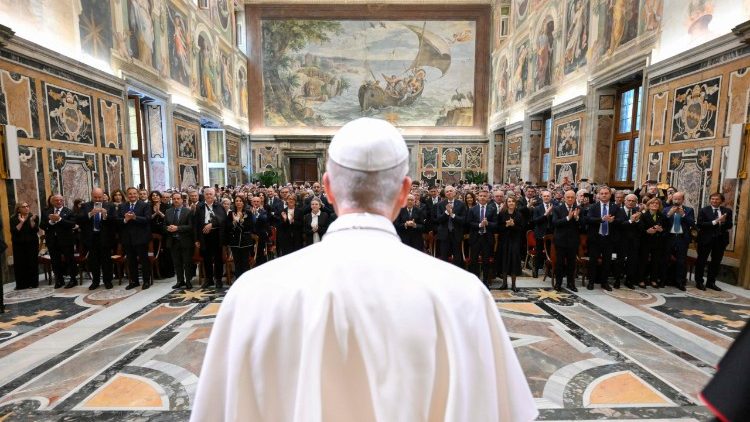Pope Leo XIV meets with representative of Italian banks