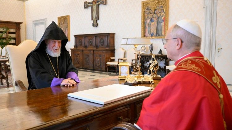 His Holiness Aram I, Catholicos of the Armenian Apostolic Church – See of Cilicia pays a visit to Pope Leo in the Vatican