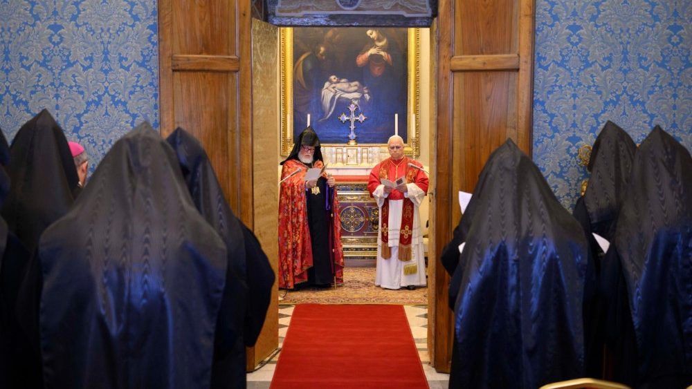 La Leon XIV, patriarhul Aram I, catolicos al Bisericii apostolice armene