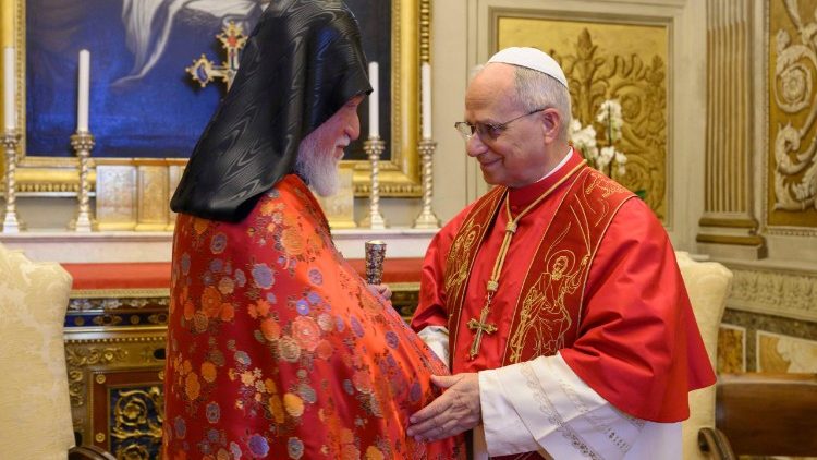His Holiness Aram I, Catholicos of the Armenian Apostolic Church – See of Cilicia pays a visit to Pope Leo in the Vatican