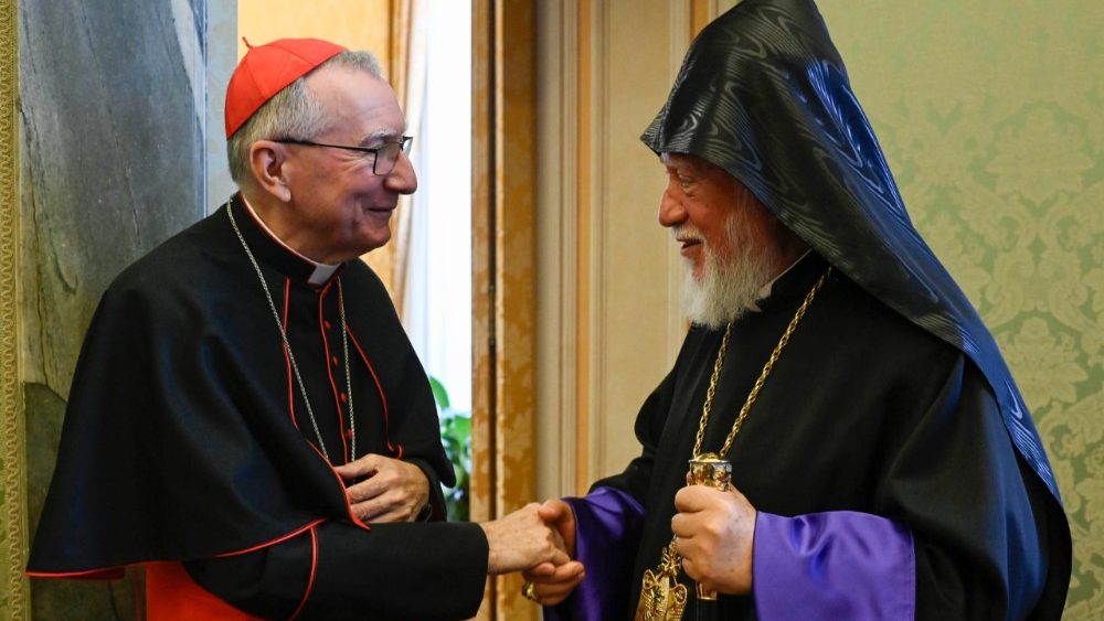 Întâlnirea patriarhului Aram I cu cardinalul secretar de stat, Pietro Parolin