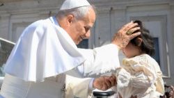 O Papa Leão XIV durante a Audiência Geral desta quarta-feira