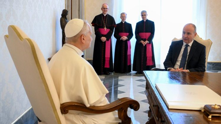 Pope Leo XIV and the Taoiseach of Ireland, Mr Micheál Martin