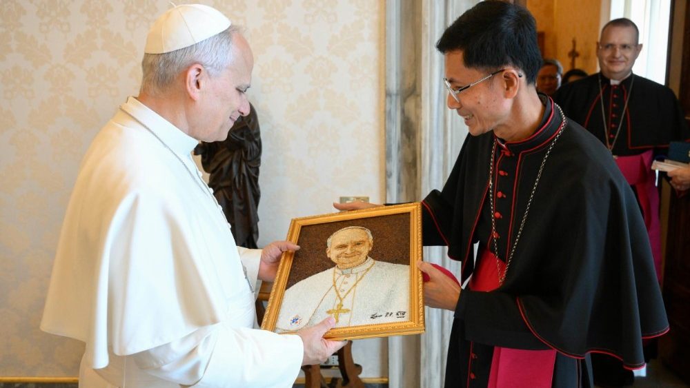 La Leon XIV, membrii Conferinței Episcopilor Catolici din Laos și Cambodgia cu ocazia vizitei lor ”ad limina Apostolorum”