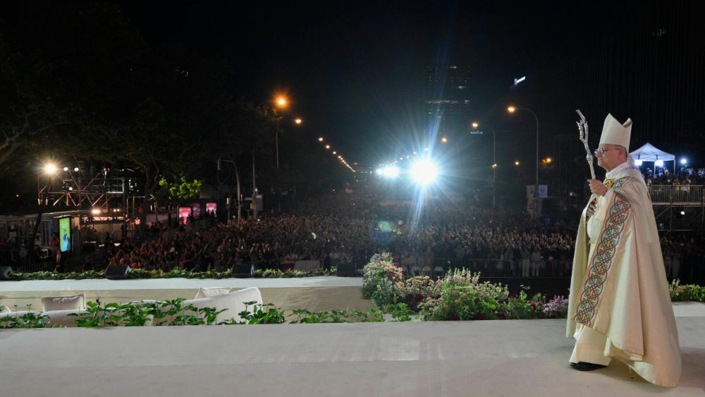 Vigilie s mládeží na Plaza de Lima v Madridu, 6. 6. 2026