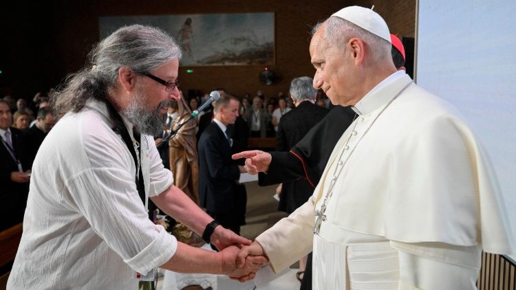Pope Leo XIV at the CEDIA 24 Horas centre in Madrid