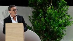 El actor Antonio Banderas en el encuentro «Tejer redes con el mundo de la cultura, del arte, de la economía y del deporte»