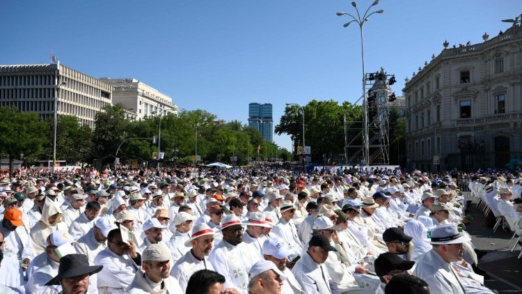 Crowds of faithful gathered for the Corpus Christi Mass
