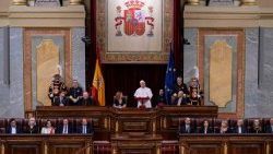 Setkání papeže Lva s členy španělského parlamentu, Palacio de las Cortes, 8. června 2026