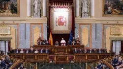 2026.06.08 Viaggio Apostolico in Spagna - Incontro con i membri del Parlamento spagnolo nel Palacio de las Cortes
