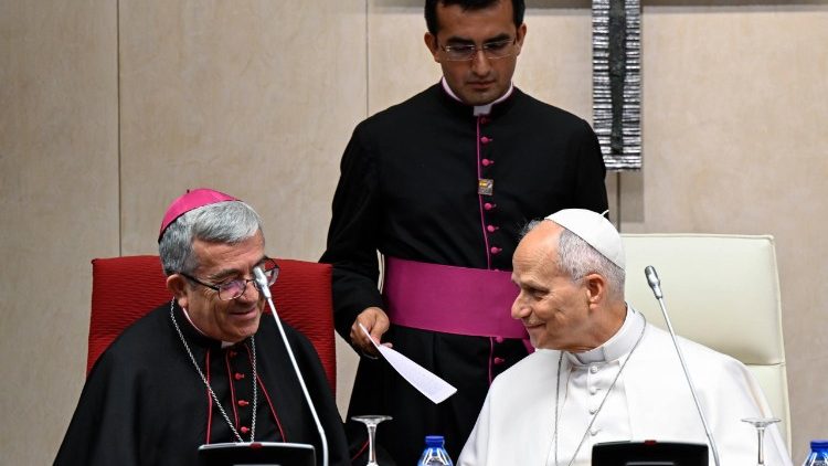 The Pope met with the Bishops of Spain at the headquarters of the Spanish Episcopal Conference in Madrid