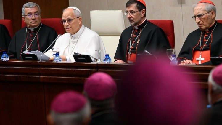 Papa akihutubia Maaskofu