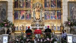 2026.06.08 Viaggio Apostolico in Spagna - Preghiera e omaggio alla Vergine dellâ  Almudena