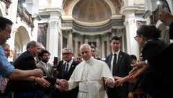Pope Leo XIV at the Meeting with Diocesan Charitable and Welfare Organizations in Barcelona