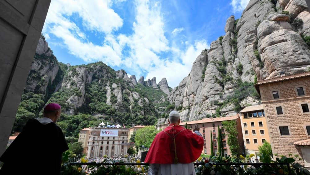 Papa Leon al XIV-lea la Abația "Fecioara Maria din Montserrat", din regiunea spaniolă Catalonia, miercuri, 10 iunie a.c.