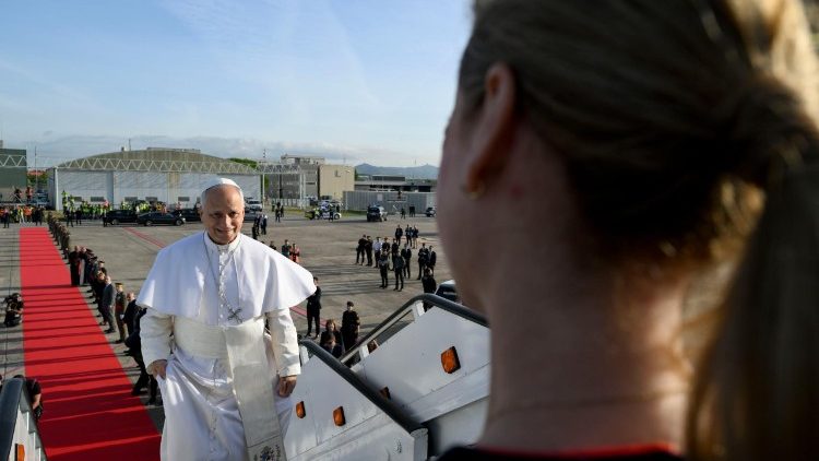 Il congedo del Papa all'aeroporto internazionale Josep Tarradellas Barcelona-El Prat
