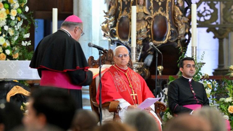 Pope Leo XIV meeting with the local Church community in Las Palmas