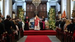 2026.06.11 Viaggio Apostolico in Spagna - Incontro con i Vescovi, i Sacerdoti, i Diaconi, i Religiosi, le Religiose, i Seminaristi e gli Operatori pastorali nella Cattedrale di Santâ  Anna