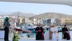 Il momento delle testimonianze al Porto di Arguineguín dell'isola Gran Canaria