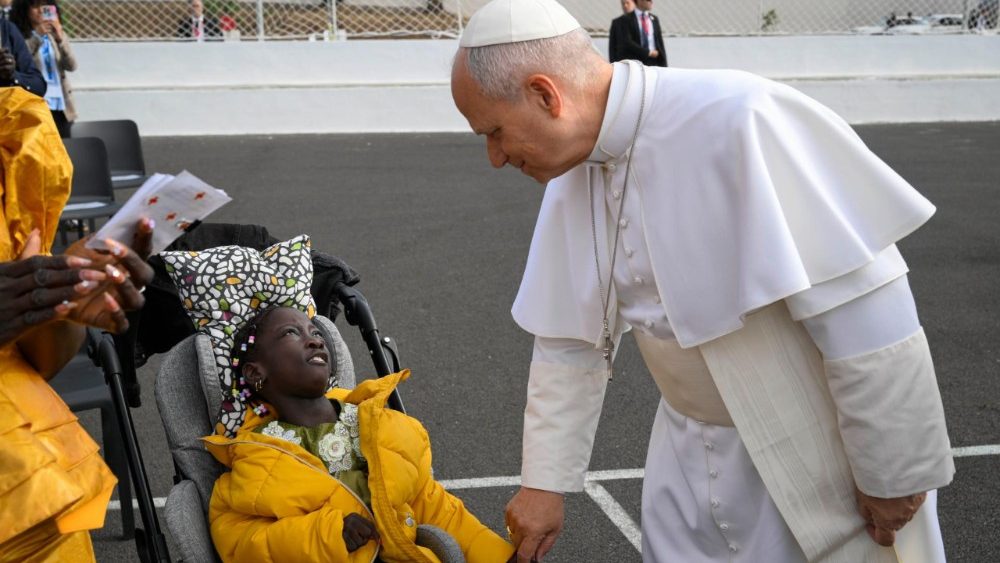 2026.06.12 Viaggio Apostolico in Spagna - Incontro con i migranti del Centro Las RaÃ­ces