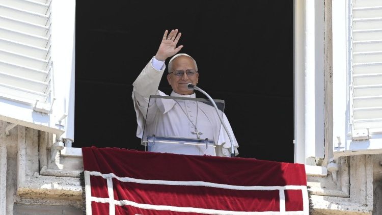 Il Papa affacciato dalla finestra del suo studio nel Palazzo Apostolico