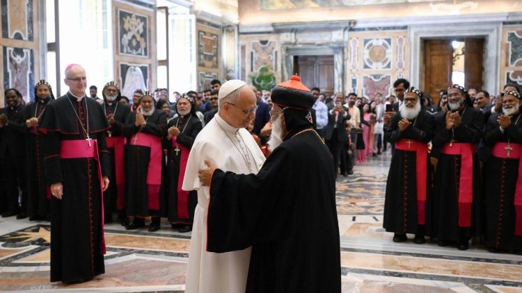 Leone XIV con il cardinale Baselios Mar Cleemis