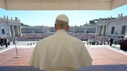 Papa Leone XIV durante l'udienza generale di oggi 17 giugno