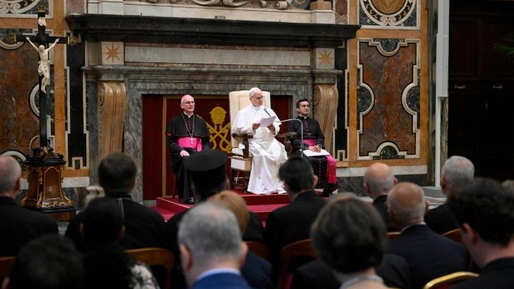A audi&ecirc;ncia foi realizada na Sala Clementina, no Vaticano