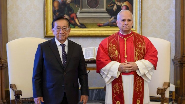 Prezident Republiky Peru,  Jose' Maria Balcazar Zeleda, na audienci u papeže Lva XIV. 