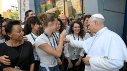Papież w centrum terapii onkologiznej CNAO w Pawii