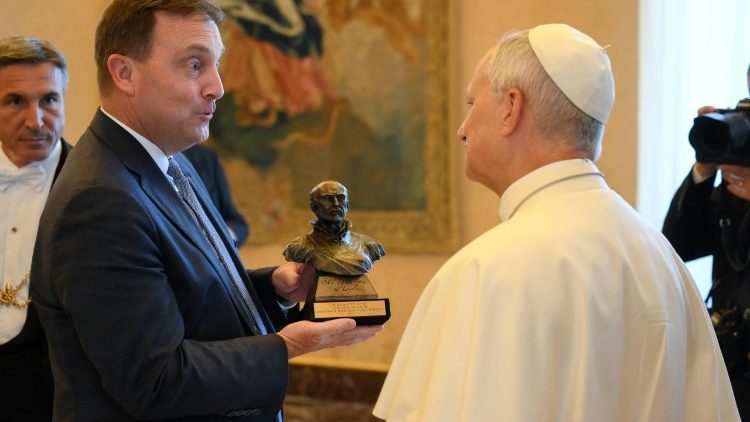 Pope Leo XIV meets with representatives from the Jesuit colleges and universities in North America