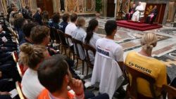 Popiežiaus Leono XIV audiencija plaukimo turnyro dalyviams
