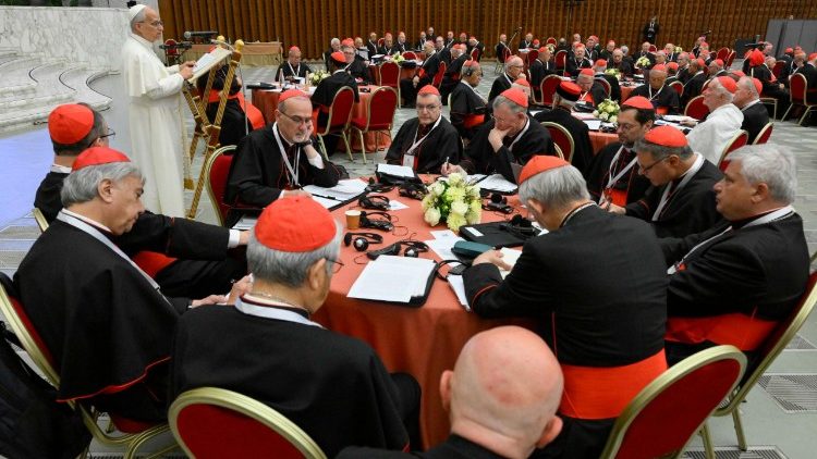 I cardinali presenti al Concistoro