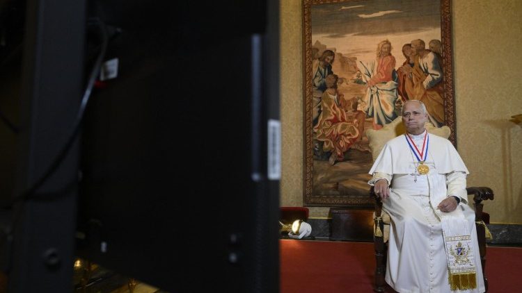 Papst Leo verfolgte die Zeremonie aus dem Vatikan