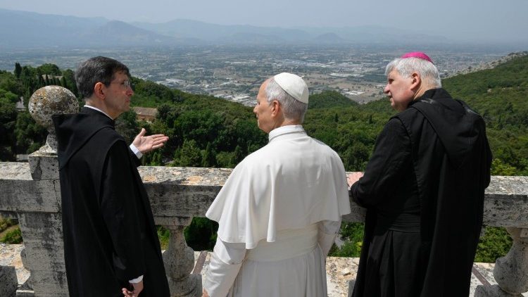 Papst Leo XIV. in Montecassino