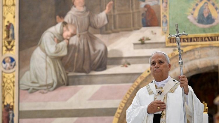 Papa Lav XIV. ispred Porcijunkule