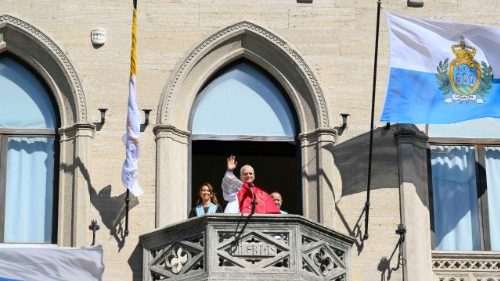 Papa ao povo de San Marino: vivam em aut&ecirc;ntica liberdade