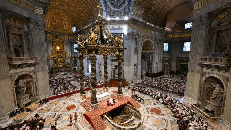 St. Peter's Basilica during the Wednesday General Audience