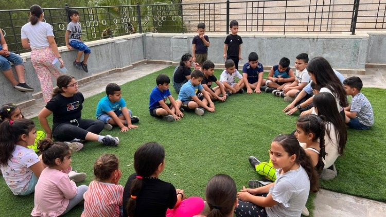 Enfants de la paroisse d'Ain Arik, en Cisjordanie