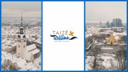 O logotipo do Encontro europeu de Taizé em Tallinn, na Estônia