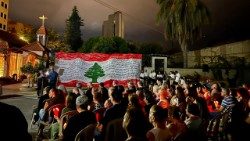 Veillée de prière dimanche 3 août, pour le 5e anniversaire de l'explosion du port de Beyrouth, survenue le 4 août 2020.