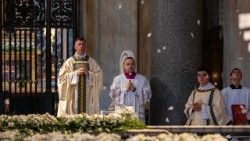 Kard. Rolandas Makrickas podczas uroczystości odpustowej w bazylice Santa Maria Maggiore