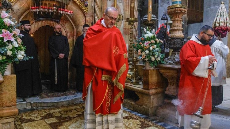 Liturgia Męki Pańskiej pod przewodnictwem Patriarchy Jerozolimy