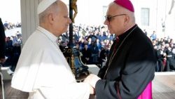 Bp Artur Miziński z Papieżem Leonem XIV