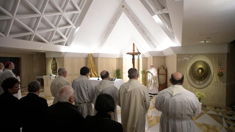 Frühmesse in der Casa Santa Marta am Montag