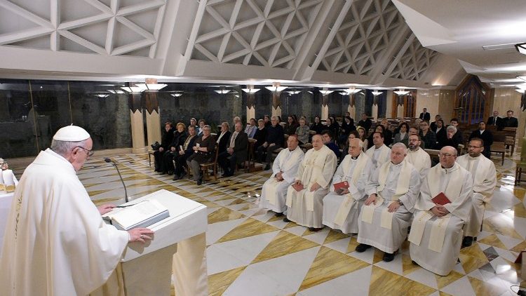 Papa Francisco na Capela da Casa Santa Marta 