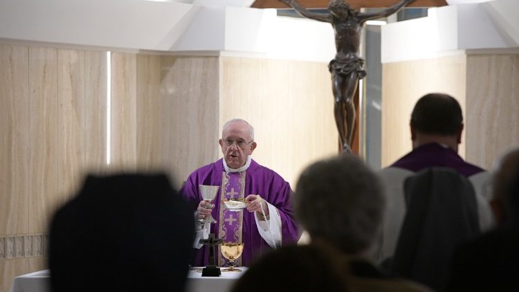 Papa Francesco alla Messa a Santa Marta